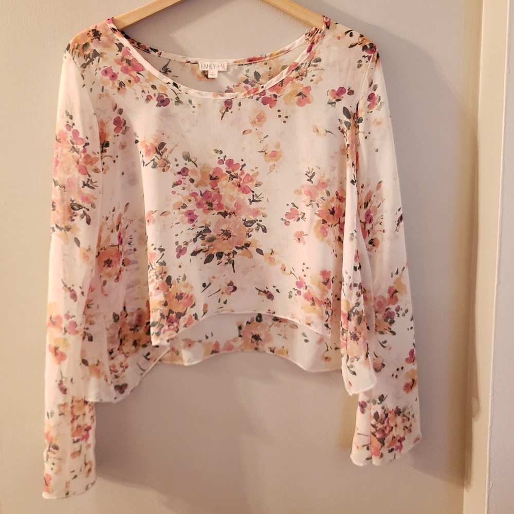 Sheer Floral Top